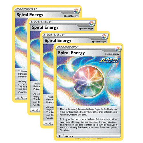 spiral energy pokemon card value 4x Spiral Energy 159/198 - N/M Pokemon Chilling Reign