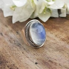 Rainbow Moonstone Ring,925 Sterling Silver,Handmade Ring,Gift,All Sizes 3 to 14