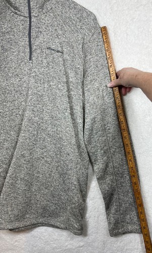 Eddie Bauer Herren 1/4 Zip Pullover grau meliert - Strick/Fleece Gr. Lg/Tall. - Bild 12 von 13