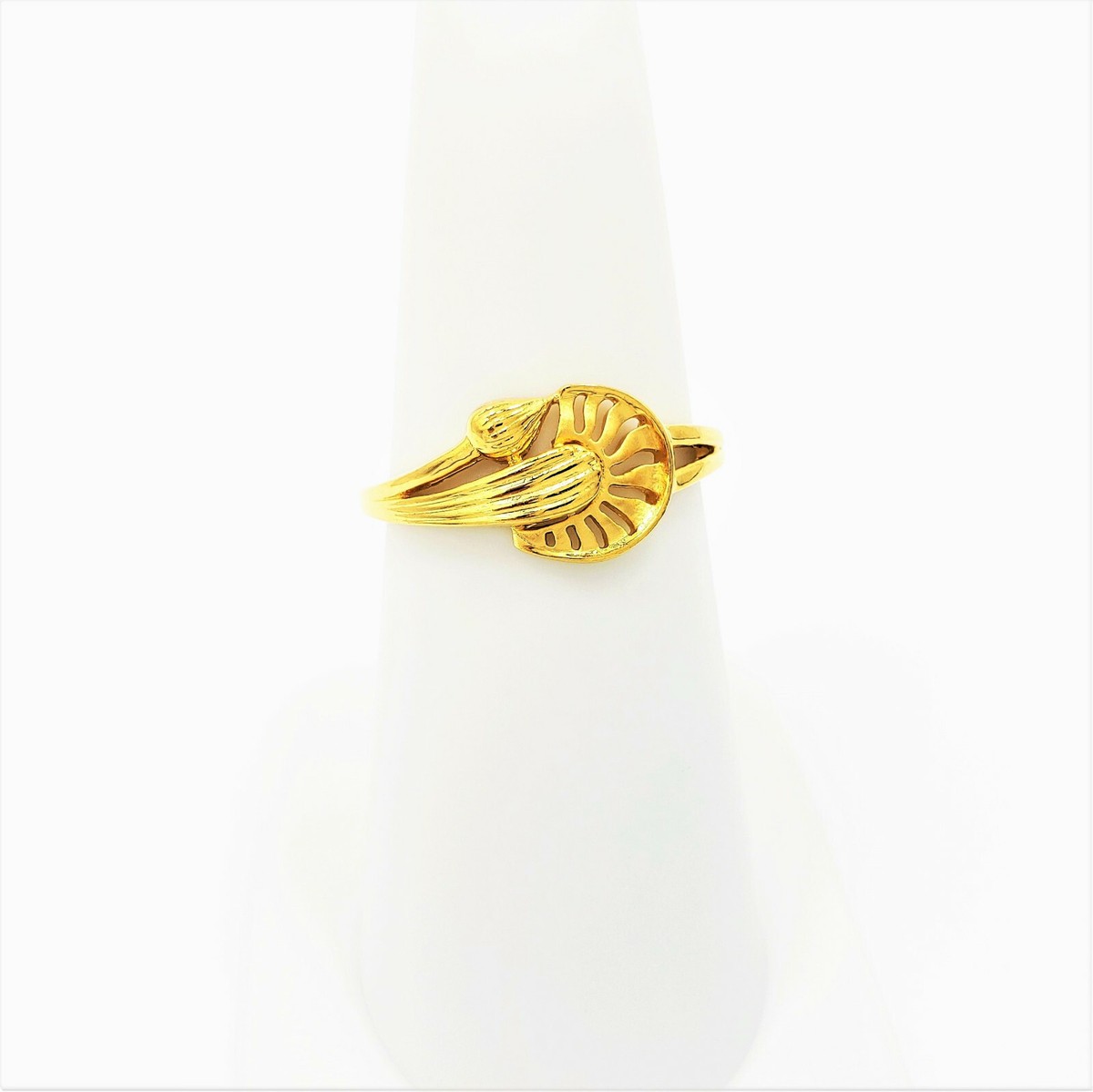 GoldShine 22K Solid Yellow Gold Ring US 6.75 Female Genuine GoldShine 22K Solid Yellow Gold Ring US 6.75 Female Genuine