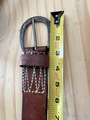 abercrombie and fitch brown leather belt size S/M (See pics  display picture 1