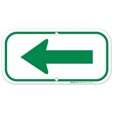 Left Side Green Arrow Sign,