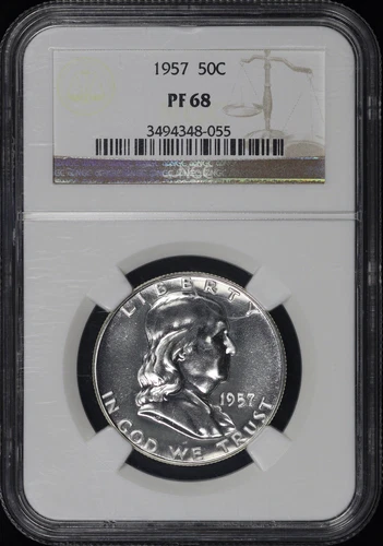 1957 Franklin Half Dollar NGC PF-68