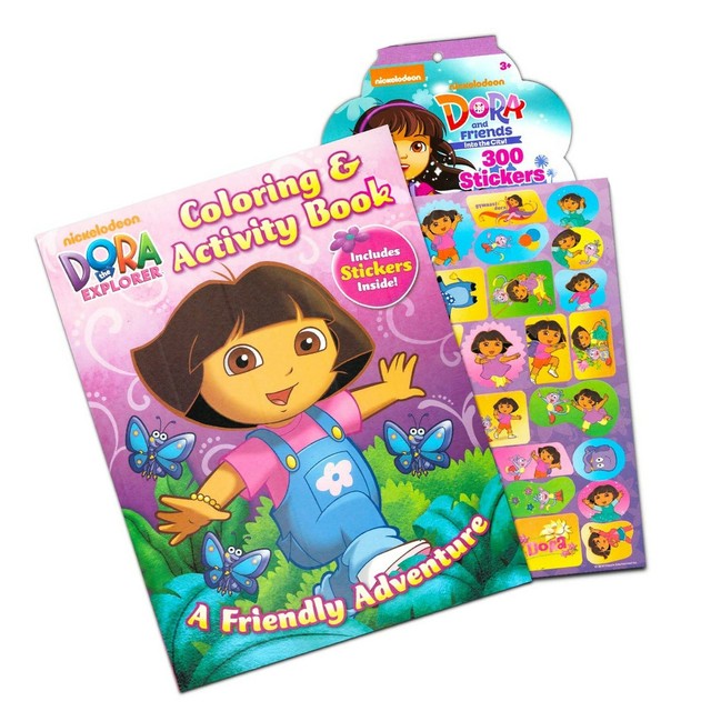 Dora the Explorer Giant Coloring Book with Stickers (144 Pages) by