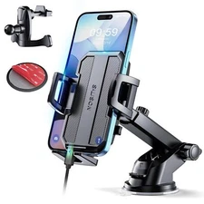 SUUSON Upgraded 3-in-1 Car Phone Holder Mount Phone Mount Car Dashboard Air Vent