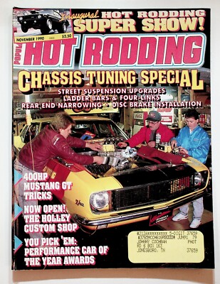1990 November Popular Hot Rodding Magazine Chassis Tuning 400HP Mustang GT Trick