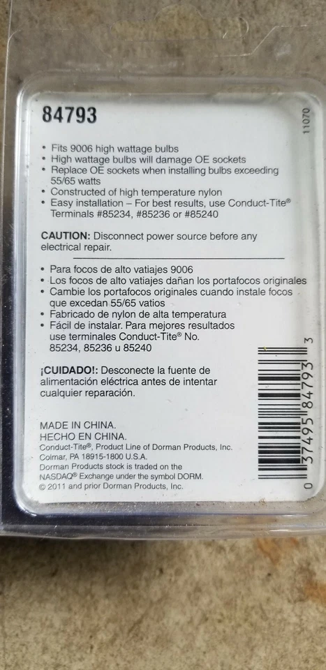 Enchufe de faros Dorman 84793 Foto 2 de 2