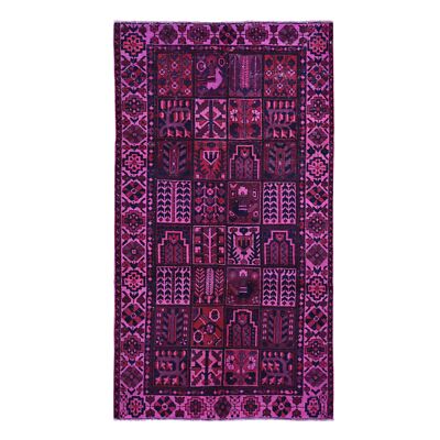 5'2''x9'9'' Pink Gallery Size Vintage Farsian Baktiarjoon Hand Knotted Rug R59186