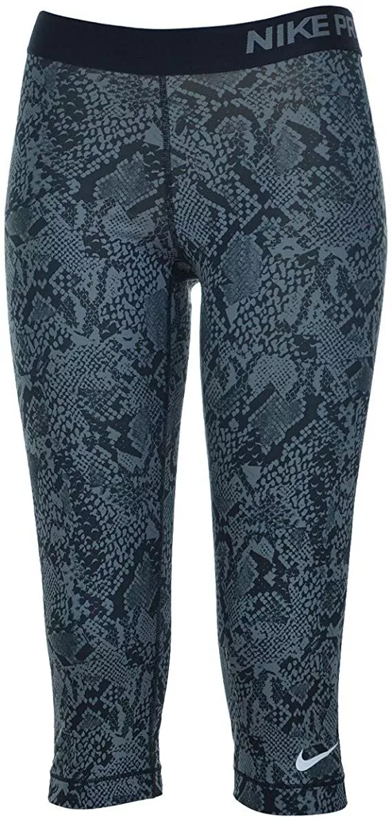 NIKE Pro Heights Women's Vixen Snake Print Training Capris Cropped Leggings  S