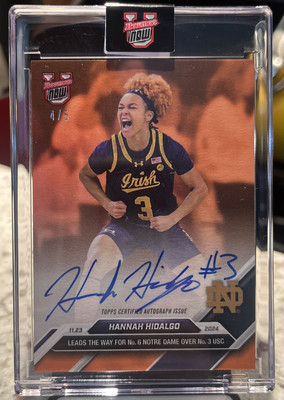 2023-24 Bowman U Now HANNAH HIDALGO #17D Orange /5 Autograph Notre Dame AUTO