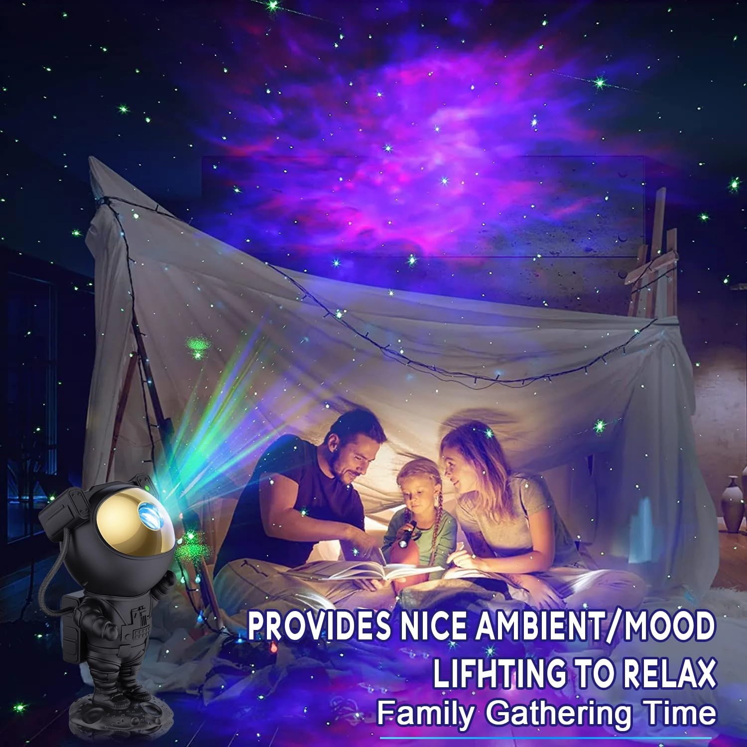 Astronaut Projector Galaxy Starry Night Light Nebula Ceiling Lamp with Remote