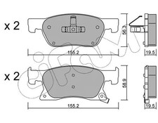 Bremsbeläge 822-1114-0 CIFAM für OPEL ASTRA K ASTRA K Sports Tourer