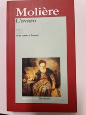 LIBRO MOLIERE L'AVARO CON TESTO A FRONTE GARZANTI NUOVO SIGILLATO