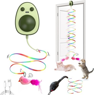 Interactive Cat Toys for Indoor Cats,Electric Cat Teaser-Flying Bird & Mouse ...