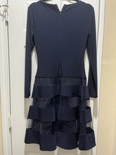 Ralph Lauren Women's Navy Blue Long Sleeve Size 4 Semi Formal Dress