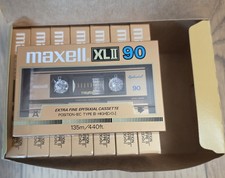 Maxell XLII 90 Blank Audio Cassette Tapes Lot of 8 Sealed High Bias Type II Box