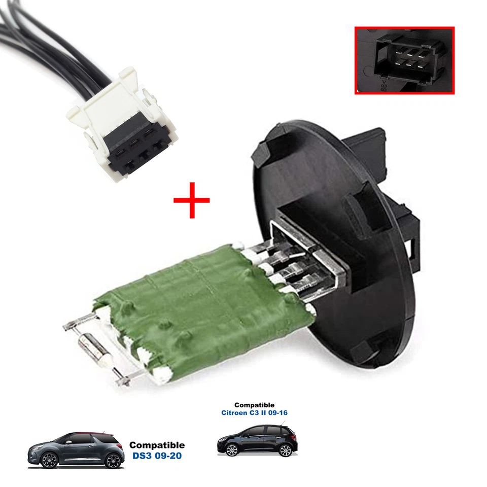 Resistance de Chauffage Ventilation Compatible pour Citroën C3 II DS3 - 6441CT - Photo 4/4