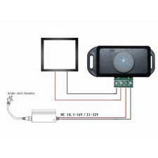 Motion Activated LED Light Strip Switch PIR Sensor Adjustable Delay 5 8m Range