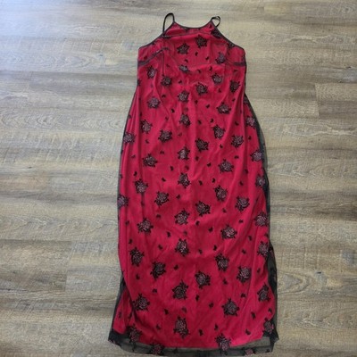 open lace back dress Vintage 2000s Rocket Candy Red Glitter Dress  Elektra Vintage