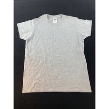 Gildan Ultra Cotton Kids T Shirt Light Gray Short Sleeve Crew Neck Size M