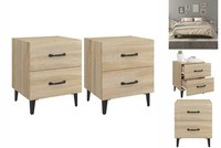 Nachttische2Er Set Sonoma Eiche 40X35X47,5 Cm Nachtkonsole Nachtschrank