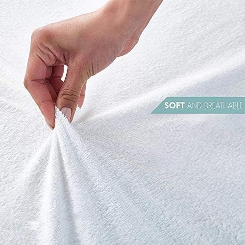 Protector de colchón 100 % impermeable toalla de rizo sábana ajustable funda de cama doble todo - Imagen 20 de 36