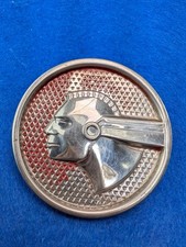Pontiac Chieftain 1951-1953 Indian Head Mohawk Lh Rear Fender Car Emblem