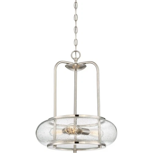 Trilogy - 3 Light Large Pendant - 20 Inches high-Brushed Nickel Finish - Picture 1 of 9