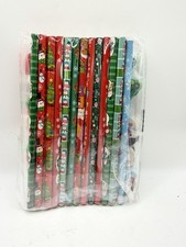 Christmas Pencils Lot Of 24 With Fun Erasers Toppers Brand New