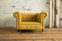 Chesterfield Design Sofa Sessel Couch Polster Luxus Textil Couchen 1 Sitzer #376