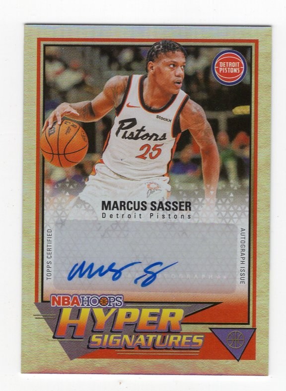 2025-26 Topps NBA Hoops Hoops Hyper Signatures Marcus Sasser HHS-MS Auto