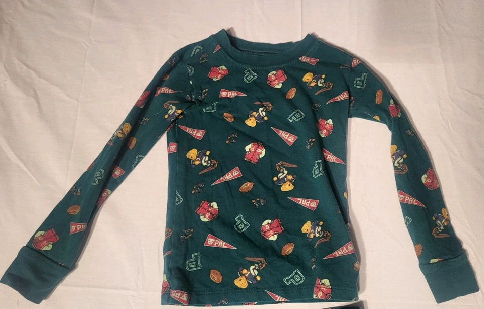 Polo Ralph Lauren Pijama Niños Pequeños Talla 3T Verde OSO Dos Piezas Manga Larga Foto 3 de 4