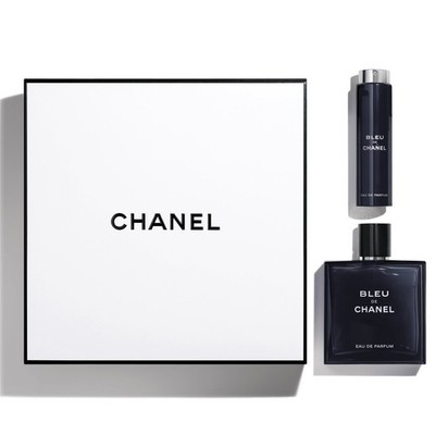 BLEU DE CHANEL 2 Pc Set 3.4 oz / 100 ml Eau De Parfum EDP + 20 ml Travel Spray