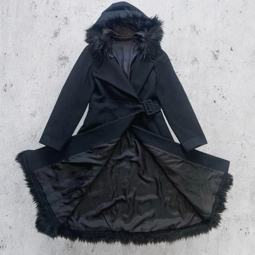 Alexander Mcqueen Cappotto Lungo Nero Donna #EB ZFA