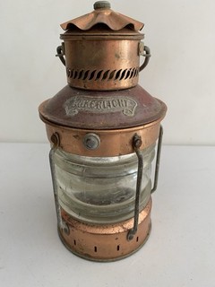 Antique Ankerlicht Lantern Nautical Maritime Light Lamp Copper (Parts or Repair)