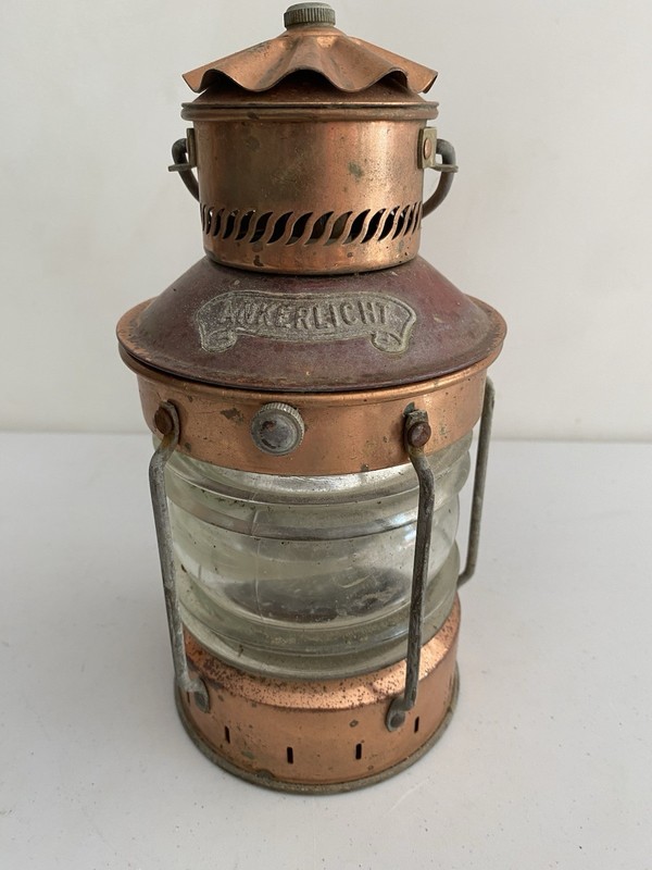 Antique Ankerlicht Lantern Nautical Maritime Light Lamp Copper (Parts or Repair)