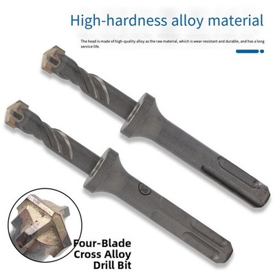 Alloy Steel Drill Bit Set with Four Blade Design and Dual Spiral Chip Removal