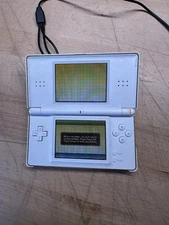 Nintendo DS Lite - Polar White Tested Working YELLOWED SCREENS