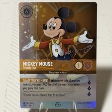Mickey Mouse Friendly Face 18/P1 Disney Lorcana D100 Foil Promo