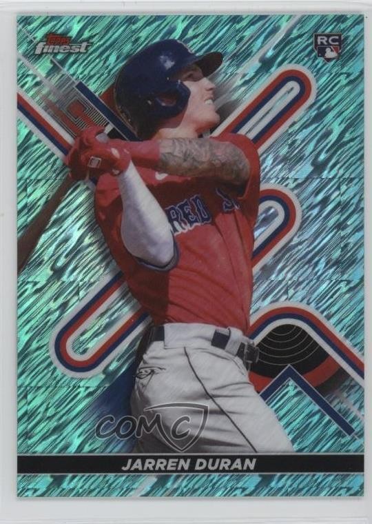 2022 Topps Finest Aqua Shimmer Refractor /175 Jarren Duran #10 1d0h
