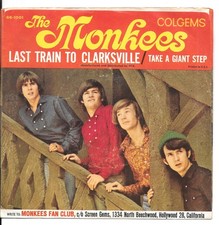 THE MONKEES Last Train To Clarksville on Colgems rock 45 with picture sleeve