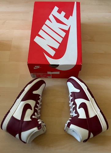 Nike Dunk High 'Sail Team Red' Herrenschuhe Unisex Sneaker Turnschuhe EU 36 NEU