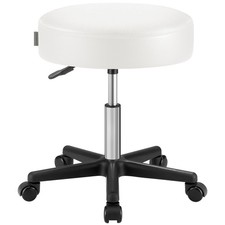 Songmics Round Rolling Stool With Wheels 300lbs Swivel Stools Chair