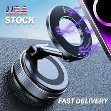 360° Adjustable Magnetic Vacuum Suction Cup Car Phone Holder Mount for MagSafe