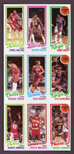 1980-81 Topps Basketball UNCUT Panel, Norm Nixon, Rick Barry, Darryl Dawkins,