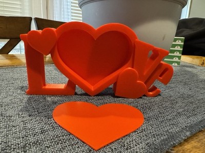 LOVE 3d Printed Valentine  Photo Frame