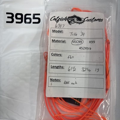 Item 3965 - Catfish Custom Strings - Mathews Title 34 - Flo Orange
