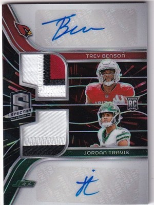 2024 Spectra NFL DPA-TJT Trey Benson Jordan Travis Rookie Patch Auto 9/50
