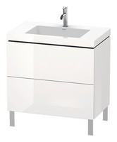 Duravit L-Cube C-Bonded Komplett-Set Mit 2 AuszüGen Ohne Hahnloch Ohne...