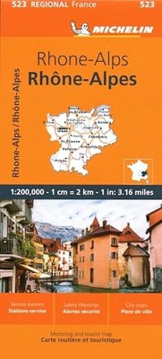 RHONE ALPS MICHELIN REGIONAL MAP 523 Self Help Business